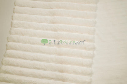 Striped Rabbit Fur Fabric by the Yard | Ultra-Soft Plush Faux Fur | 64/66” Wide | Available in Multiple Colors