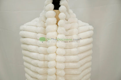 Striped Rabbit Fur Fabric by the Yard | Ultra-Soft Plush Faux Fur | 64/66” Wide | Available in Multiple Colors