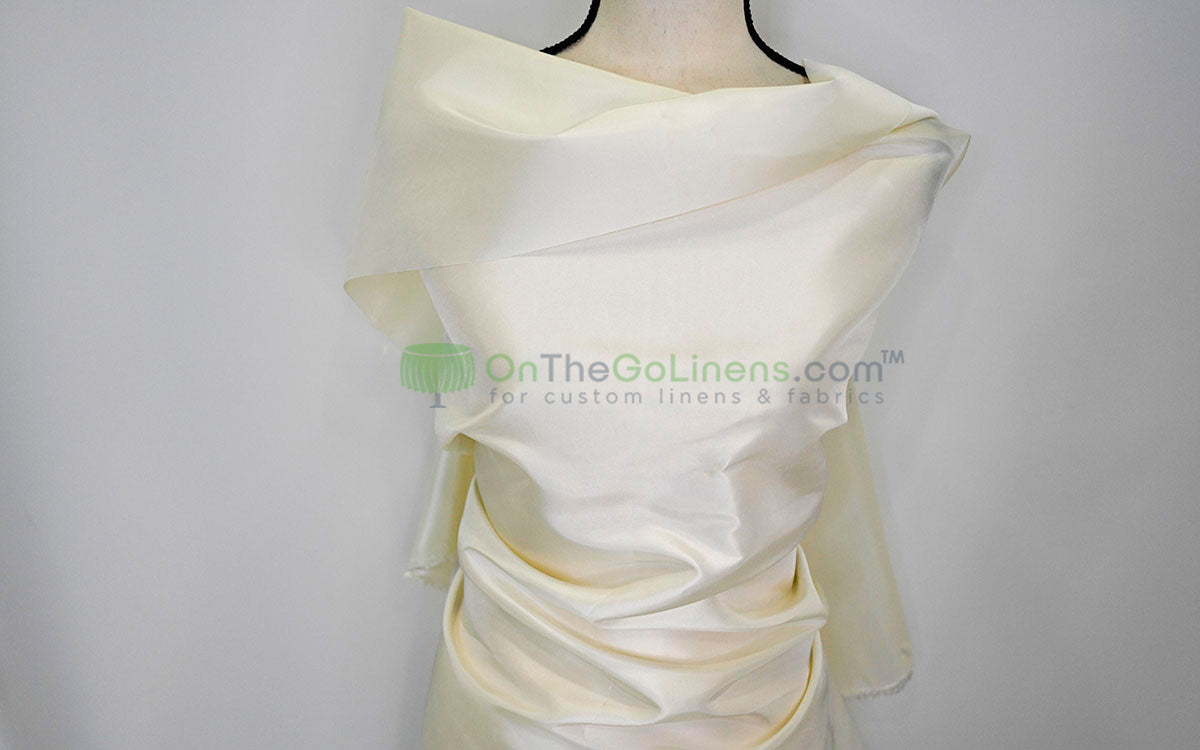 Taffeta Fabric by the Yard | Non Stretch Taffeta | 60" Wide | 75 Colors Available | Wholesale Bolt Available |