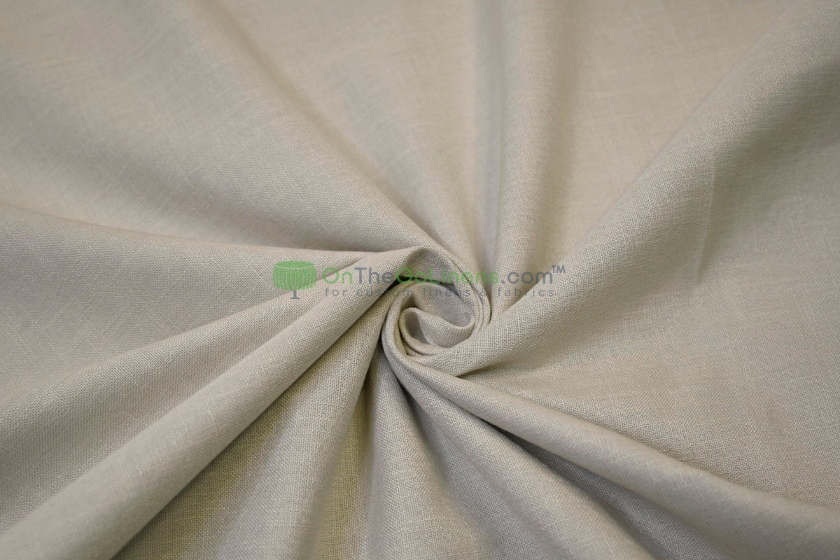 Upholstery Weight Poly Linen Fabric | Durable Backed Linen | 60" Wide | Non Woven Backing | Ideal for Upholstery, Cushions & Drapery