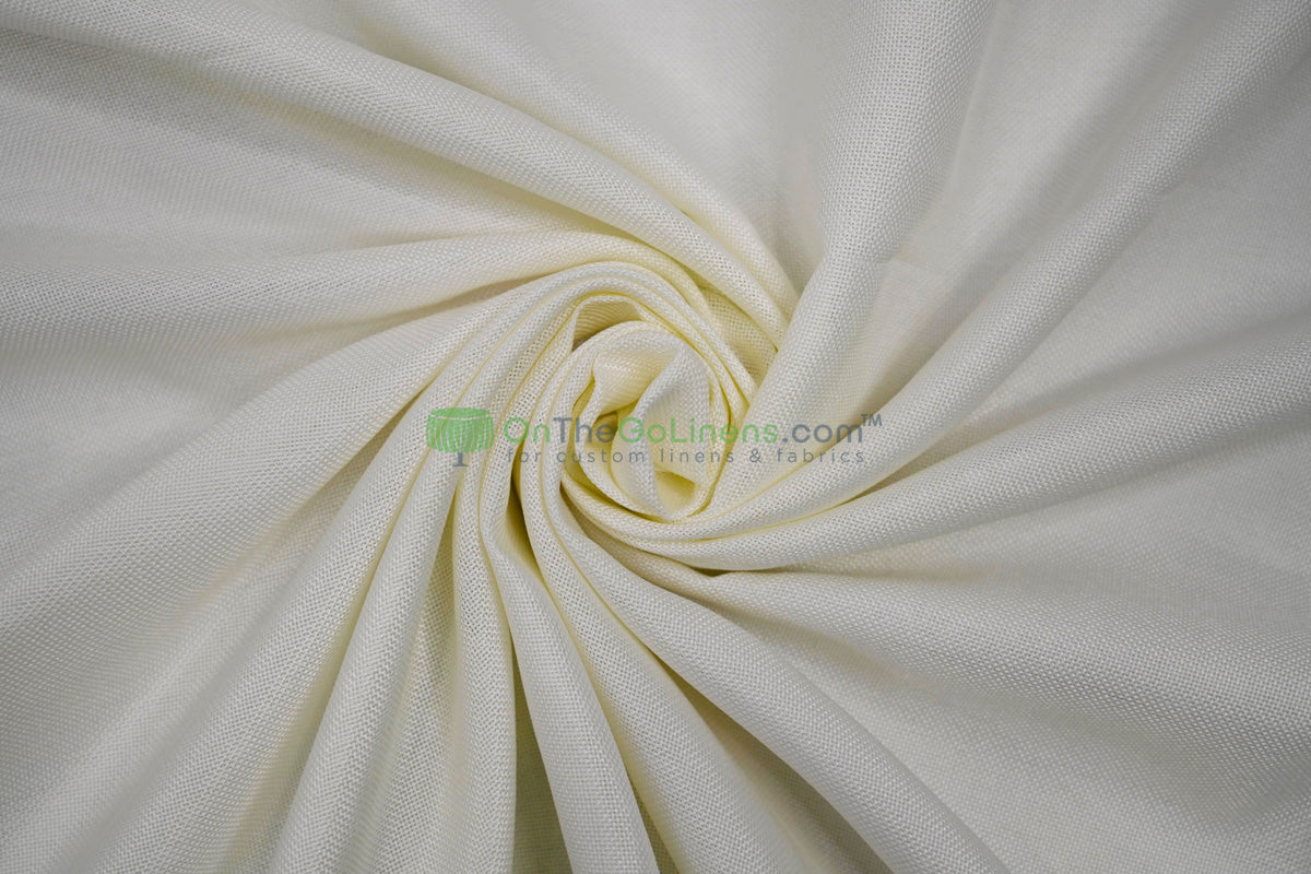 Vintage Linen Event Drapery Panels | Imitation Burlap Curtains | Washable 100% Polyester Burlap |