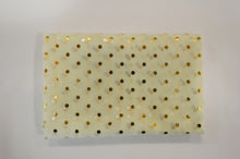 Bridal Tulle with Metallic Polka dot Fabrics Sold by the Yard | 100% Polyester Metallic |