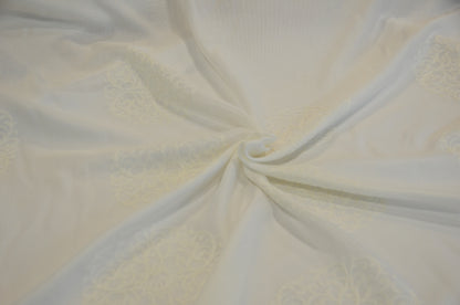 Imitation Linen Fabric with Embossed Embroidery | Two Colors | 60" Wide |