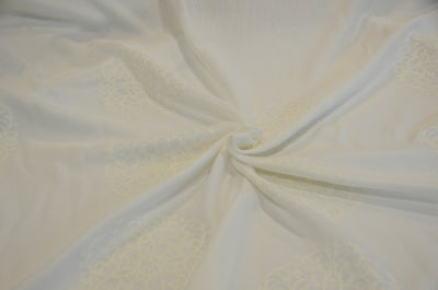 Imitation Linen Fabric with Embossed Embroidery | Two Colors | 60" Wide |