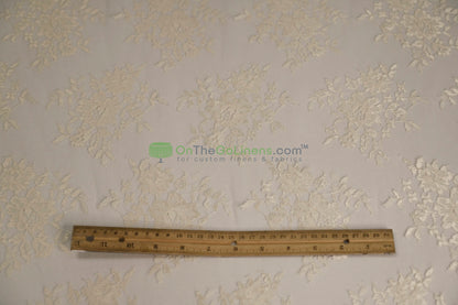 Chantilly Lace Fabric | Elegant Floral Lace | Lightweight & Sheer | Ideal for Bridal & Evening Wear