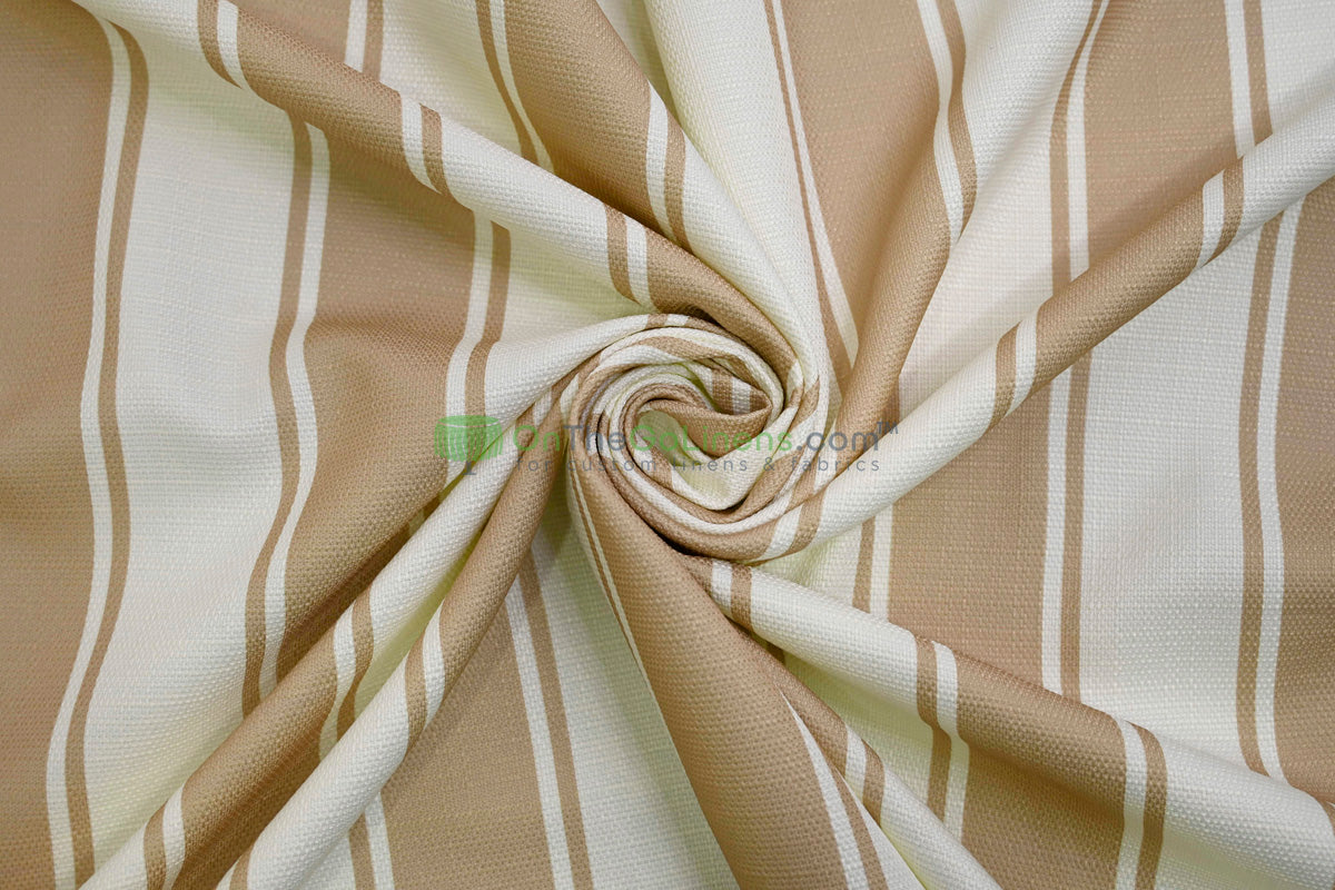 Rustic Linen Stripe Fabric