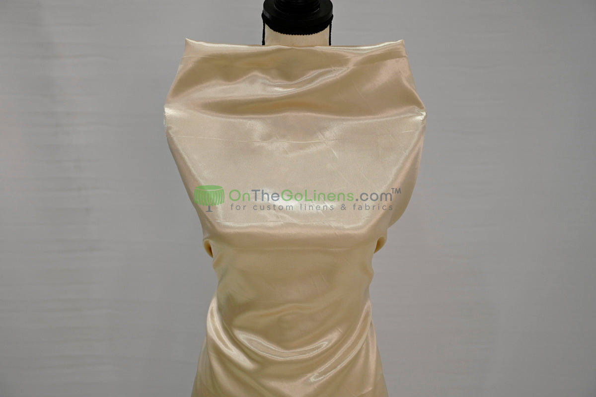 Stretch Charmeuse Fabric by the Yard | Silky Soft Stretch Satin Fabric | 4% Spandex | Multiple Colors |
