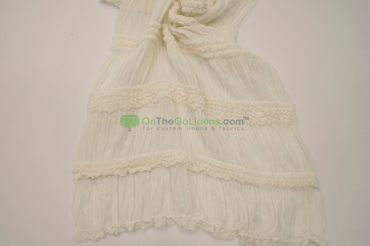 Pleated Ruffle Chiffon Fabric