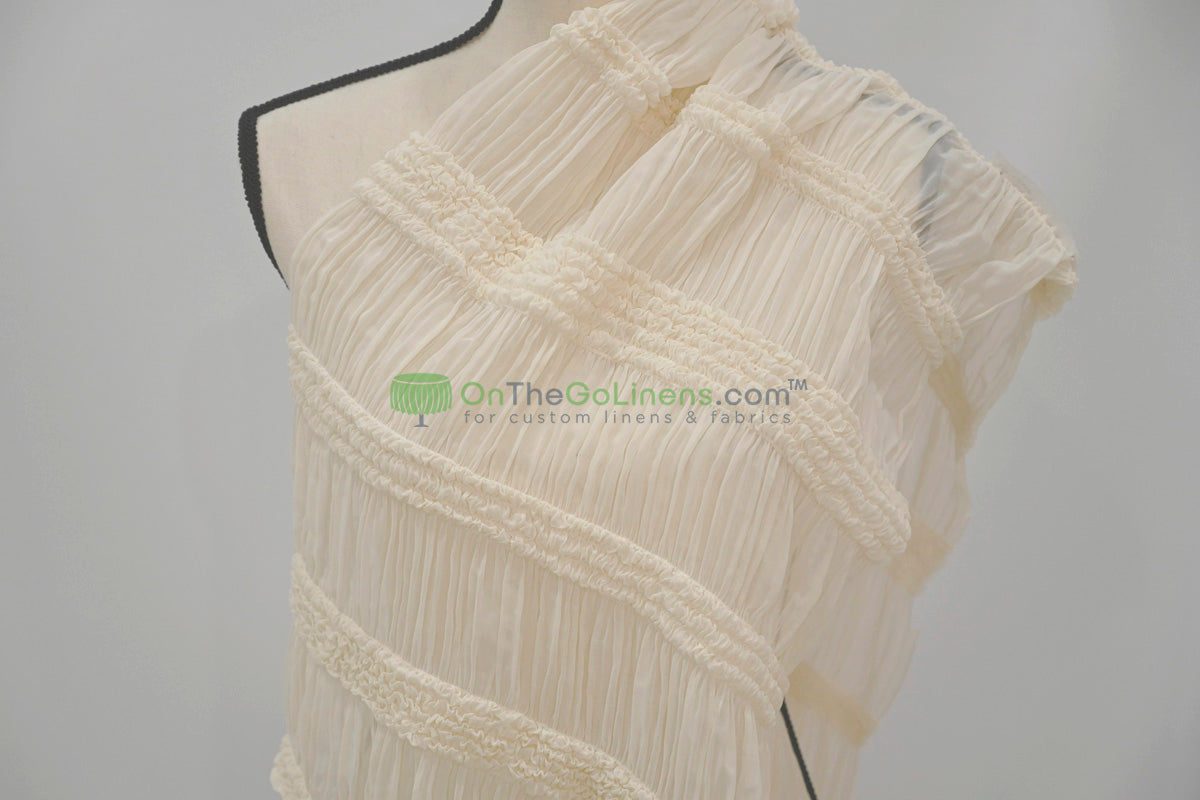 Pleated Ruffle Chiffon Fabric