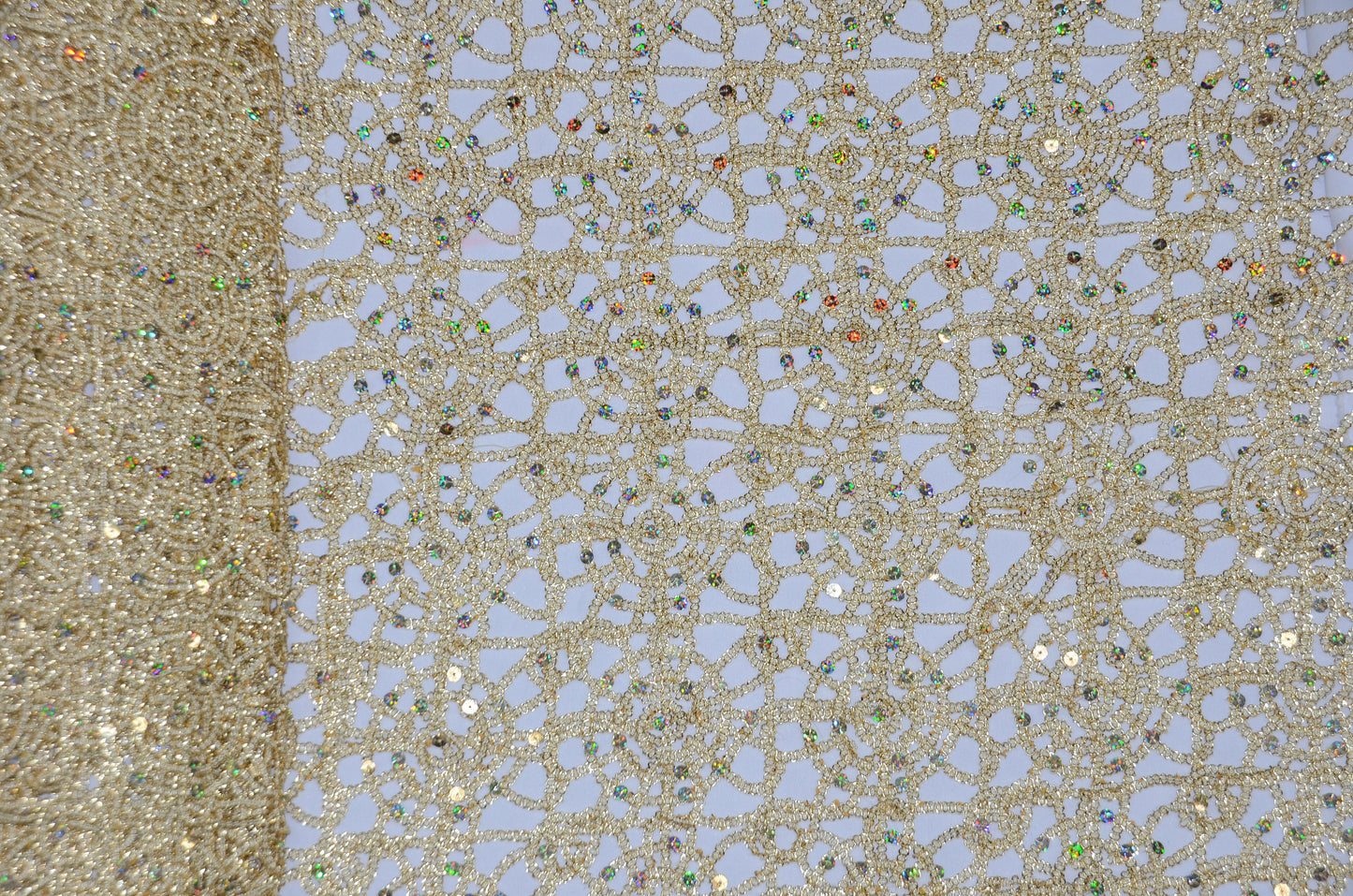 Chemical Lace Chain Embroidery Fabric by the Yard & Wholesale Lace Bolt