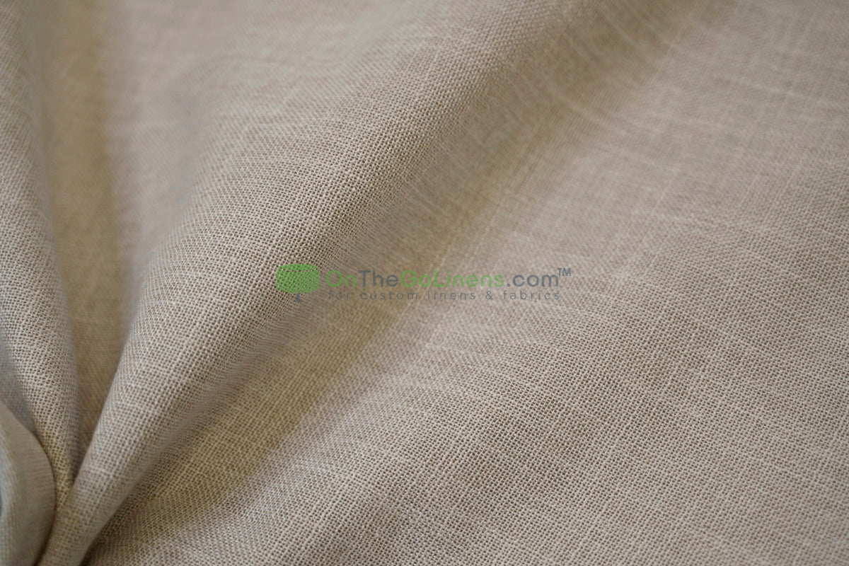 Upholstery Weight Poly Linen Fabric | Durable Backed Linen | 60" Wide | Non Woven Backing | Ideal for Upholstery, Cushions & Drapery