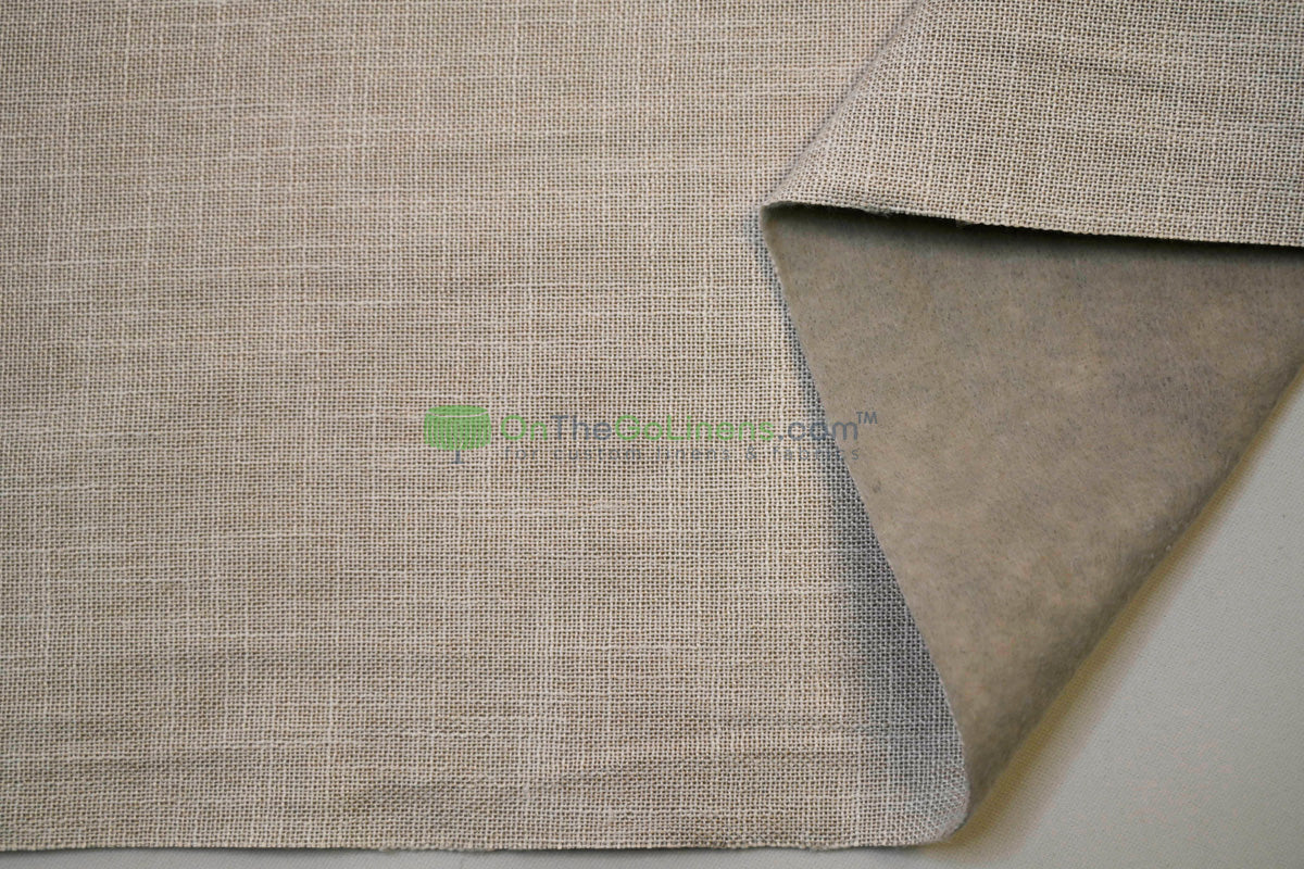 Upholstery Weight Poly Linen Fabric | Durable Backed Linen | 60" Wide | Non Woven Backing | Ideal for Upholstery, Cushions & Drapery