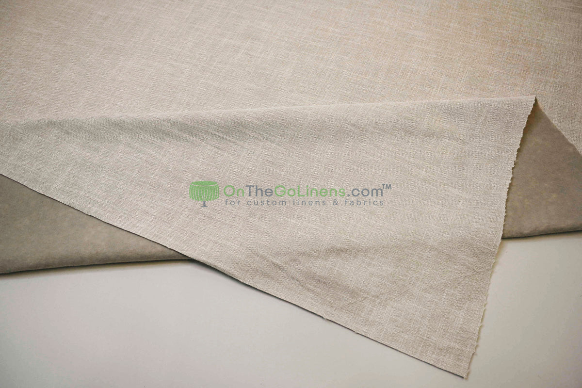 Upholstery Weight Poly Linen Fabric | Durable Backed Linen | 60" Wide | Non Woven Backing | Ideal for Upholstery, Cushions & Drapery