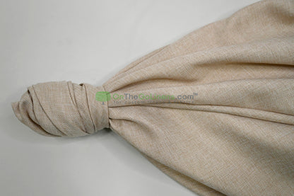 Vintage Linen Event Drapery Panels | Imitation Burlap Curtains | Washable 100% Polyester Burlap |