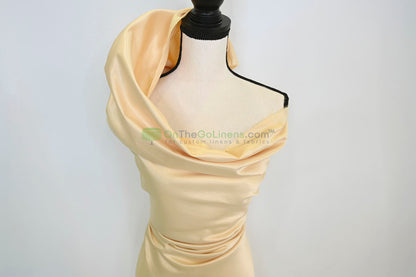 Lamour Satin Fabric by the Yard & Bolt | 100% Polyester Semi Dull Heavy Satin Fabric | 60" Wide | Multiple Colors |