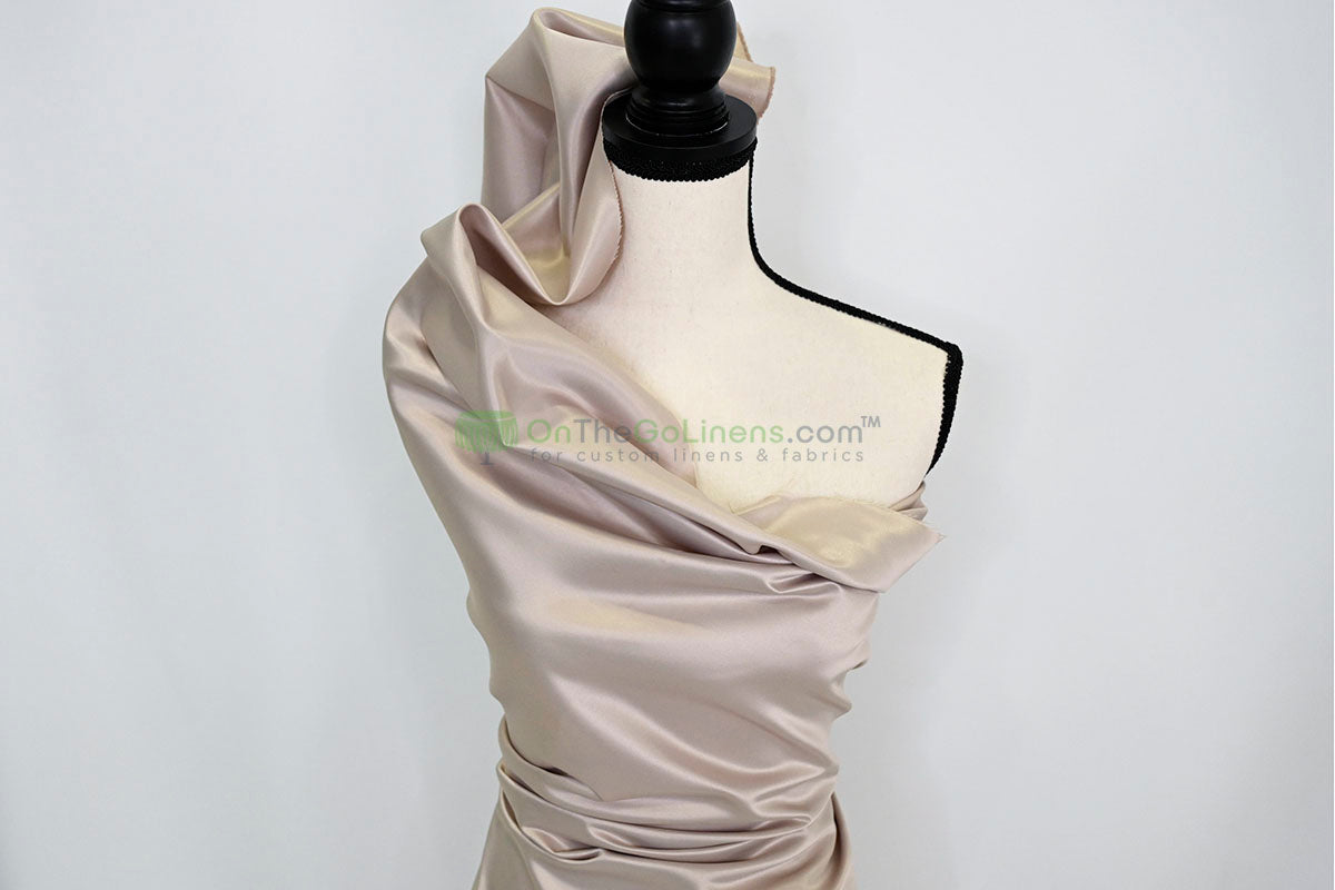 Lamour Satin Fabric by the Yard & Bolt | 100% Polyester Semi Dull Heavy Satin Fabric | 60" Wide | Multiple Colors |