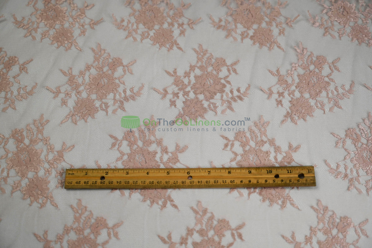 Chantilly Lace Fabric | Elegant Floral Lace | Lightweight & Sheer | Ideal for Bridal & Evening Wear