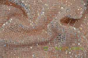Pleated Glitz Fabric by the Yard | Pleated Sequins Fabric | 100% Polyester | Mechanical Stretch |