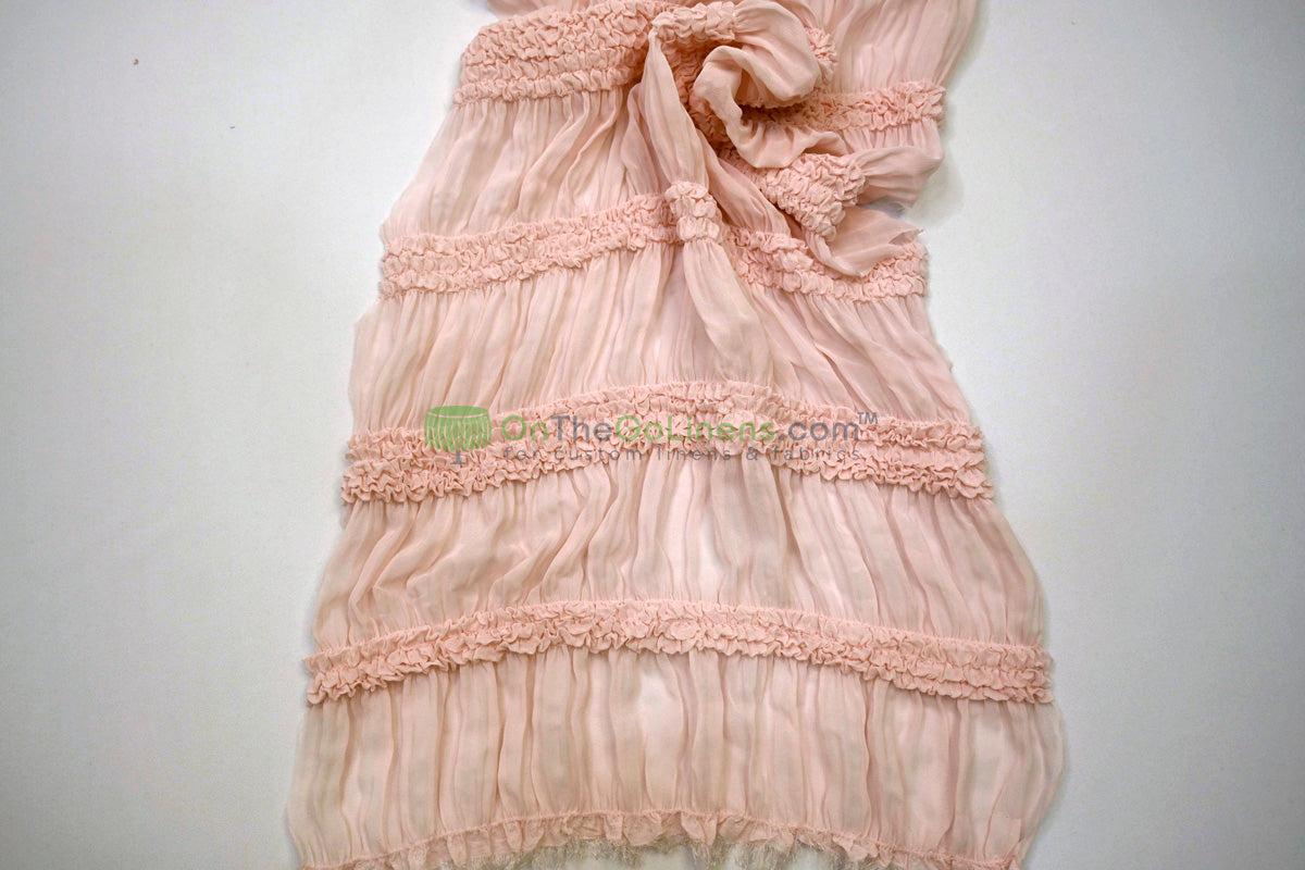 Pleated Ruffle Chiffon Fabric