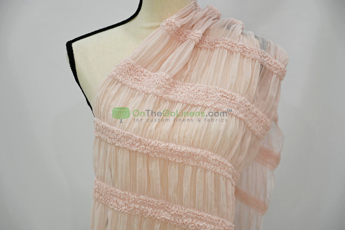 Pleated Ruffle Chiffon Fabric
