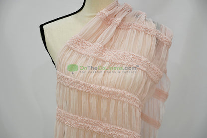 Pleated Ruffle Chiffon Fabric