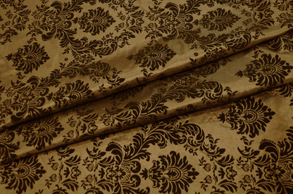 Damask Flocking Gold on Black