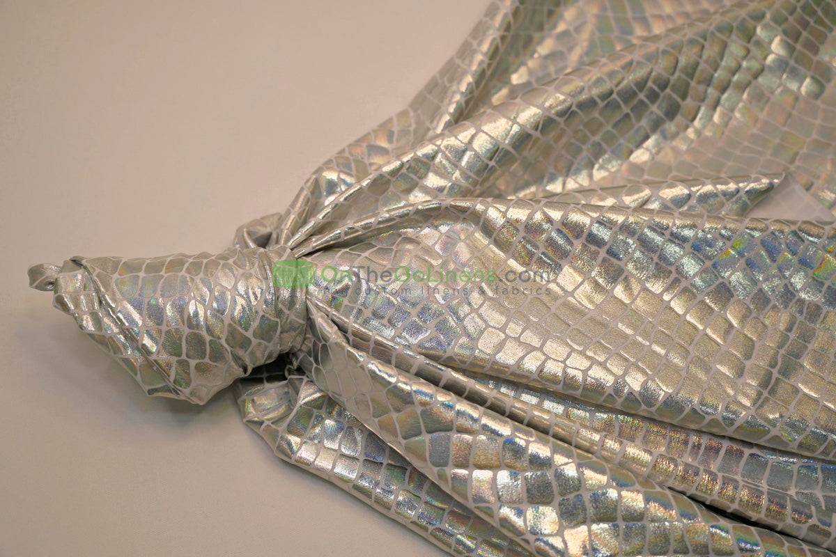 Anaconda Hologram Spandex Fabrics | Dancewear Spandex Fabric | 60" Wide |