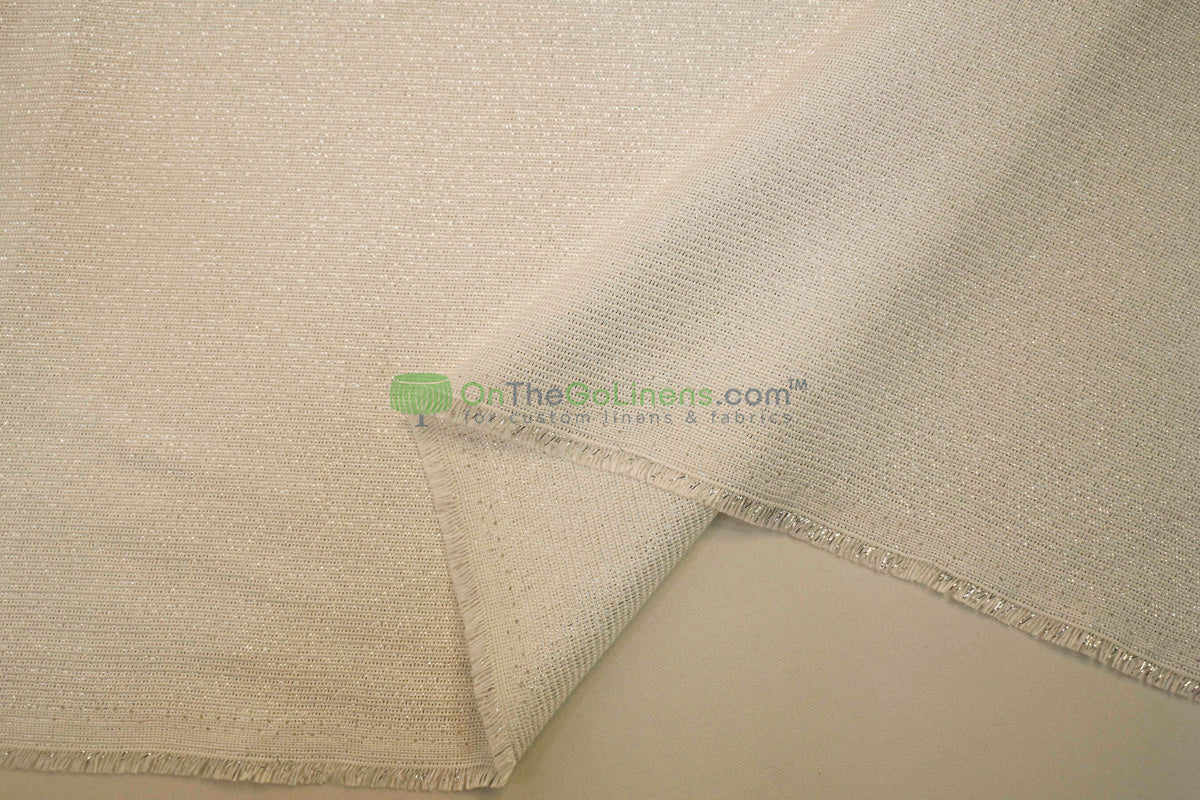 Metallic Vintage Linen Event Drapery Panels | Metallic Burlap Curtains for Events and Decor  | 100% Polyester |