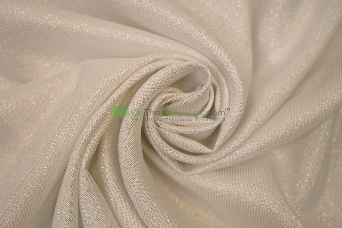 Metallic Vintage Linen Fabric by the Yard | Metallic Burlap Fabric | 60" Wide | 100% Polyester |