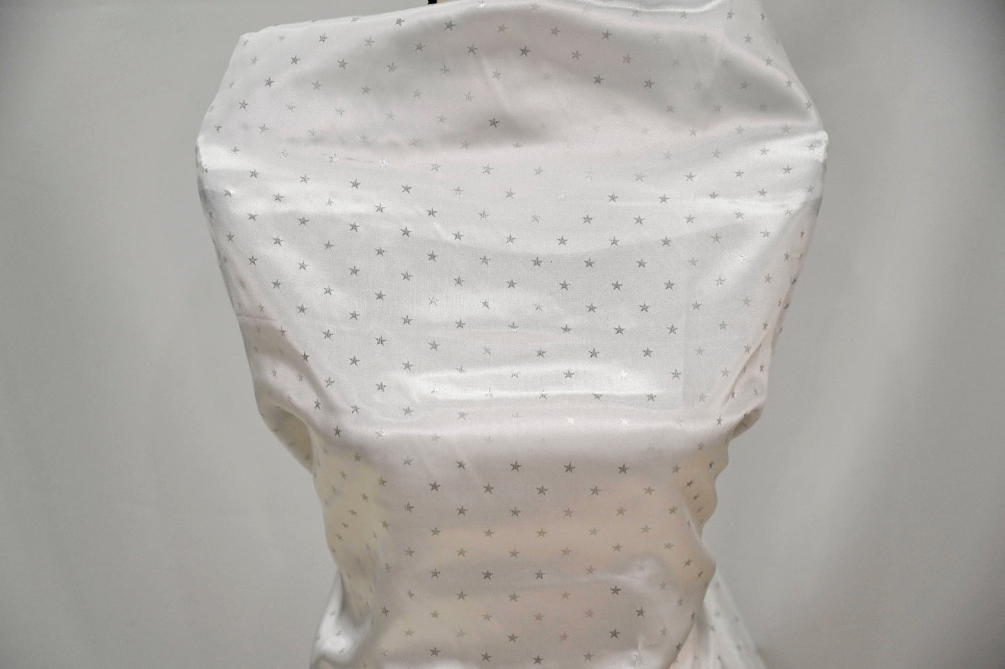 Mini Star Charmeuse Satin Table Napkins & Chair Sash | Star Satin Napkins & Sashes | White, Pink, Blue |