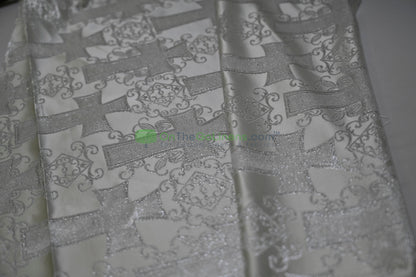 Religious Cross Brocade – Woven Liturgical Fabric | 60” Width | Polyester for Garments & Décor