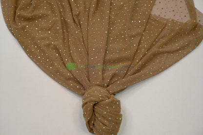 Rhinestone Stretch Power Mesh Fabric