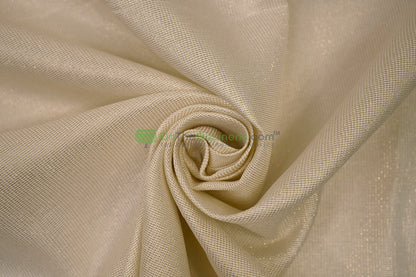 Metallic Vintage Linen Fabric by the Yard | Metallic Burlap Fabric | 60" Wide | 100% Polyester |