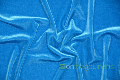 Turquoise Stretch Velvet
