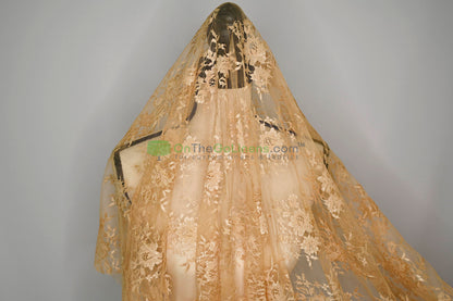 Chantilly Lace Fabric | Elegant Floral Lace | Lightweight & Sheer | Ideal for Bridal & Evening Wear