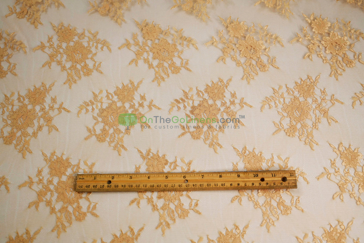 Chantilly Lace Fabric | Elegant Floral Lace | Lightweight & Sheer | Ideal for Bridal & Evening Wear