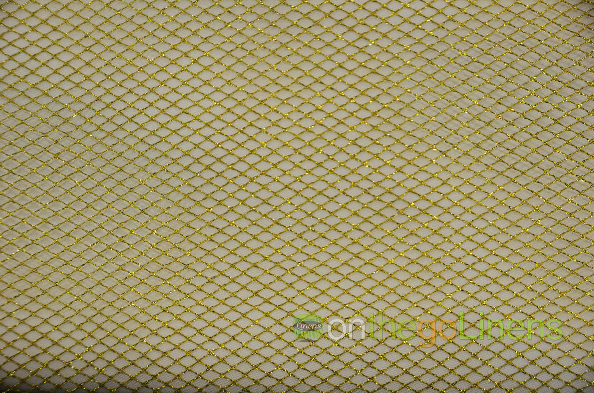 Metallic Fish Net Fabric by the Yard | 58" Wide |