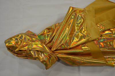 Metallic Hologram Foil Spandex Fabric by the Yard | Hologram Spandex Lame Fabric | 60" Wide |