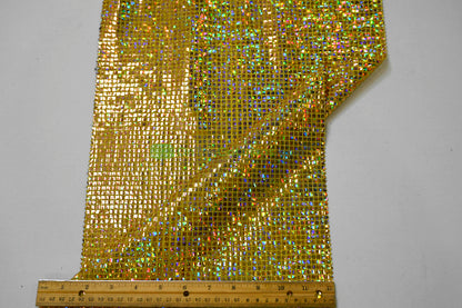 Holographic Mini Square Sequins Fabric | 54” Wide | Lightweight Sparkle for Costumes & Dancewear