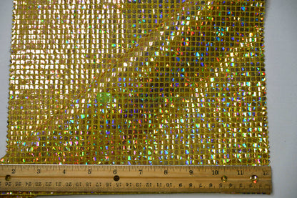Holographic Mini Square Sequins Fabric | 54” Wide | Lightweight Sparkle for Costumes & Dancewear