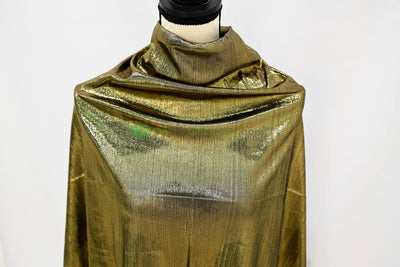 Metallic Stretch Slinky Fabric by the Yard | 58” Wide | 2 Way Stretch | Multiple Colors