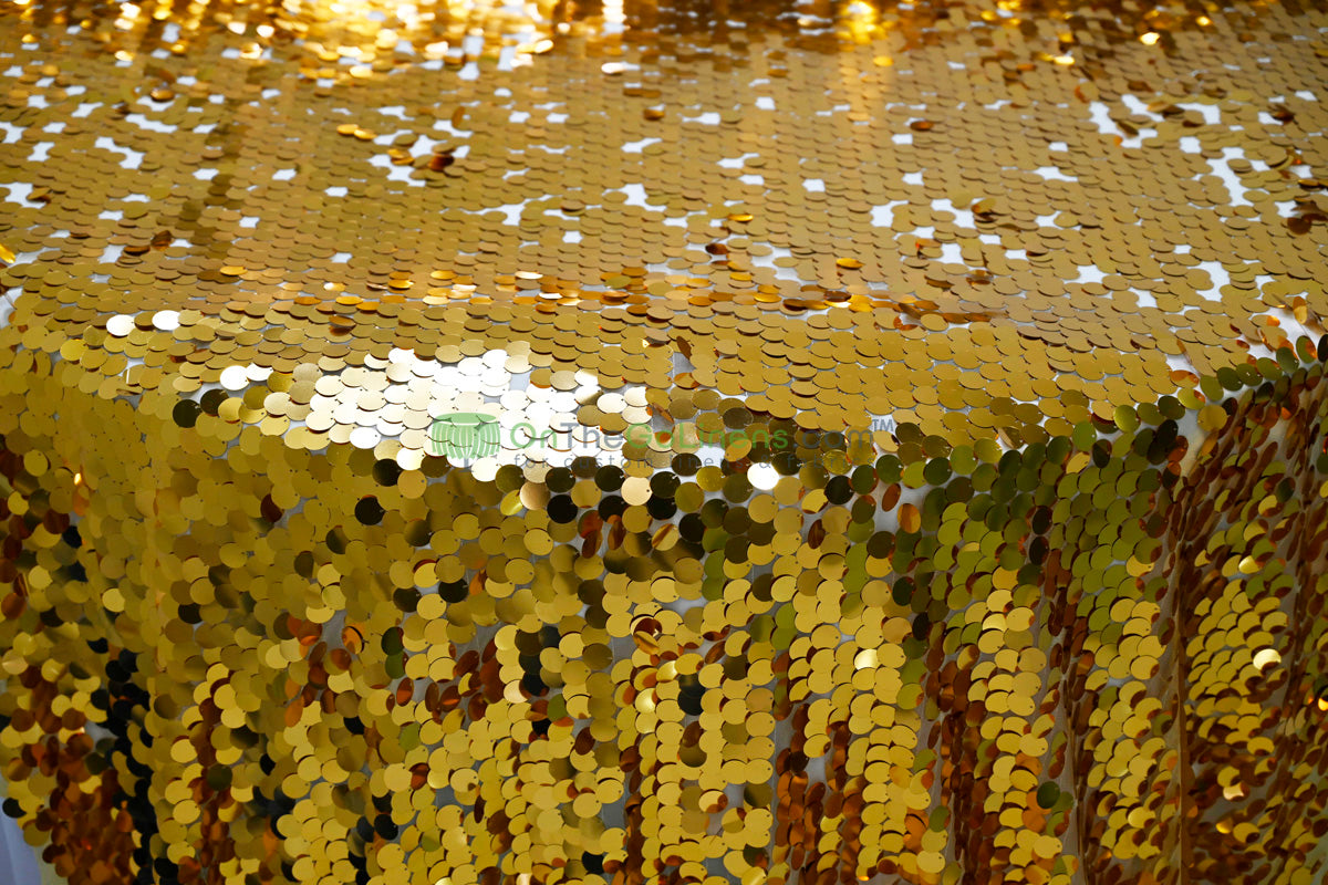 Payette Sequins Table Linens | Paillette Fish Scale Sequins Tablecloths | Multiple Colors |