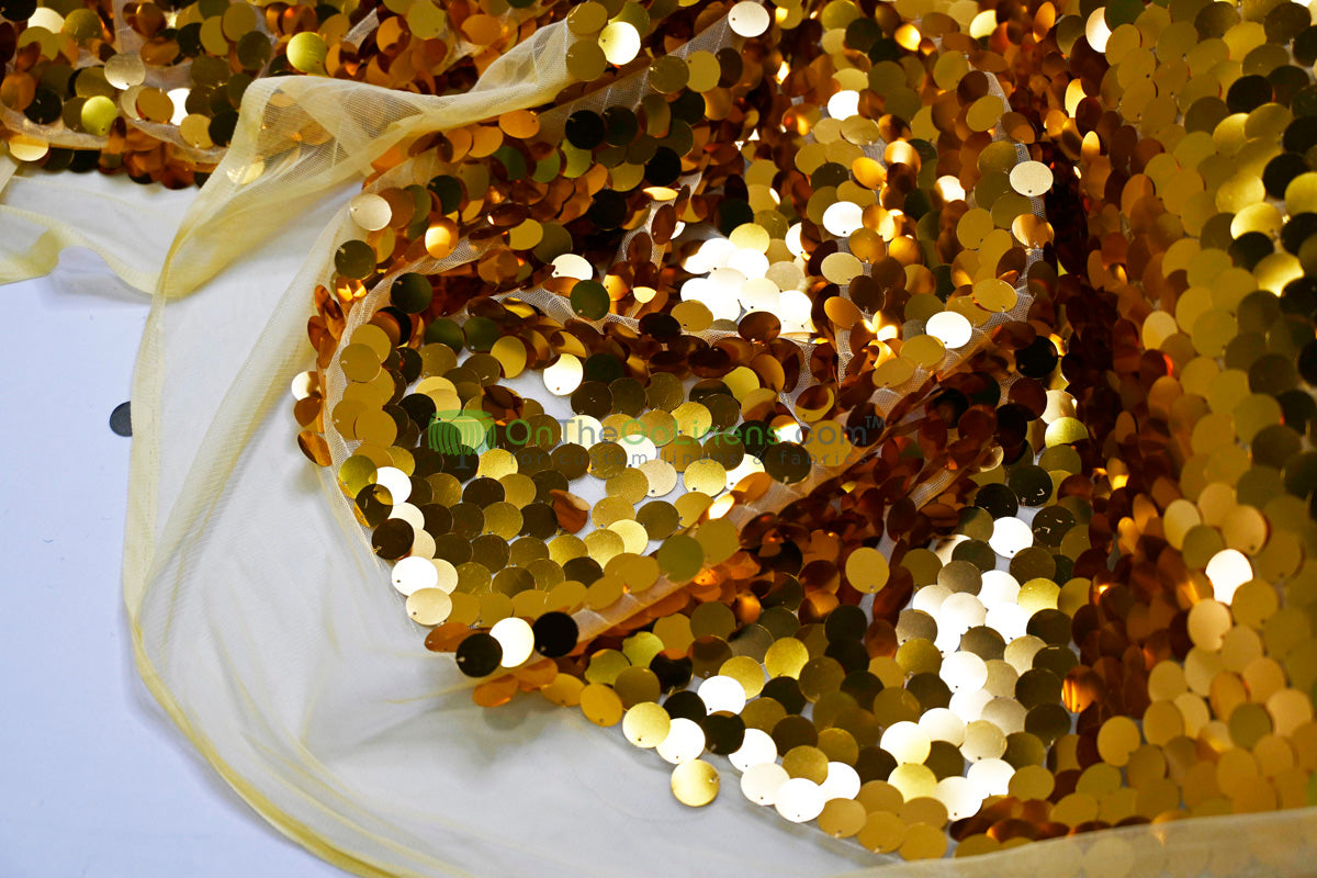 Payette Sequins Table Linens | Paillette Fish Scale Sequins Tablecloths | Multiple Colors |