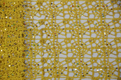 Chemical Lace Chain Embroidery Fabric by the Yard & Wholesale Lace Bolt