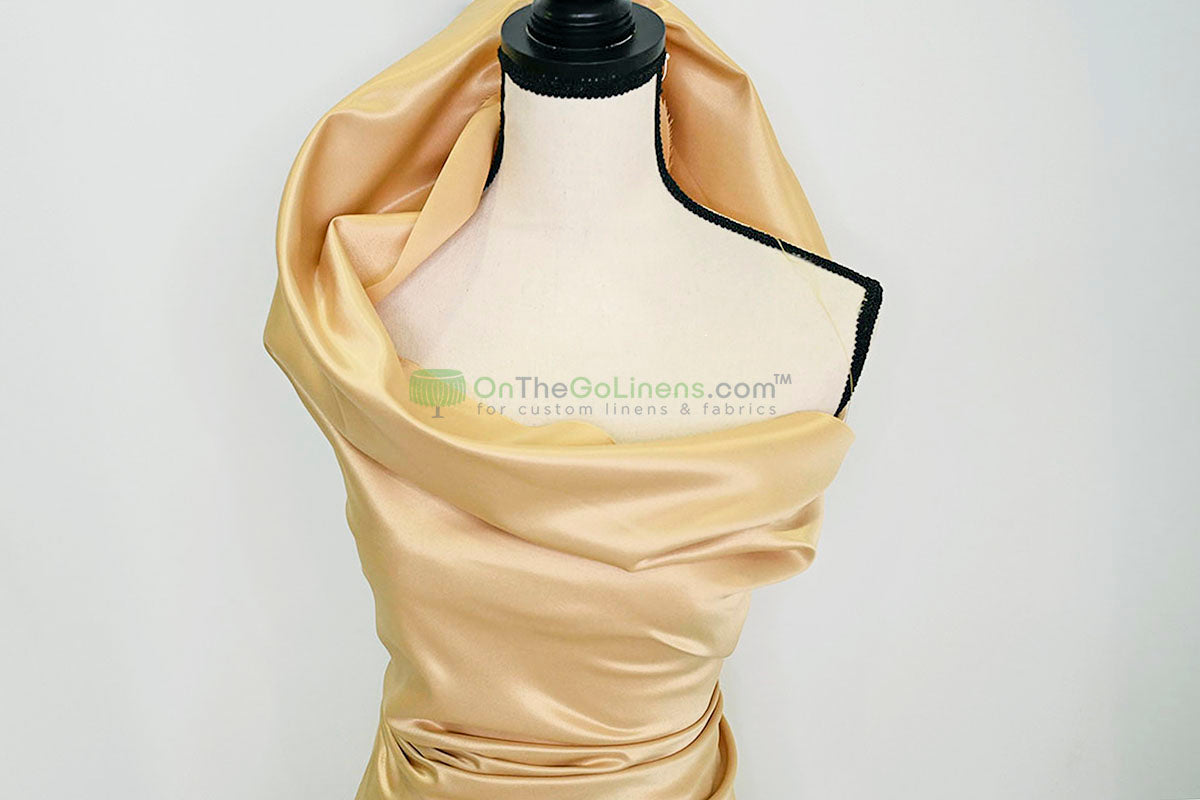 Lamour Satin Fabric by the Yard & Bolt | 100% Polyester Semi Dull Heavy Satin Fabric | 60" Wide | Multiple Colors |