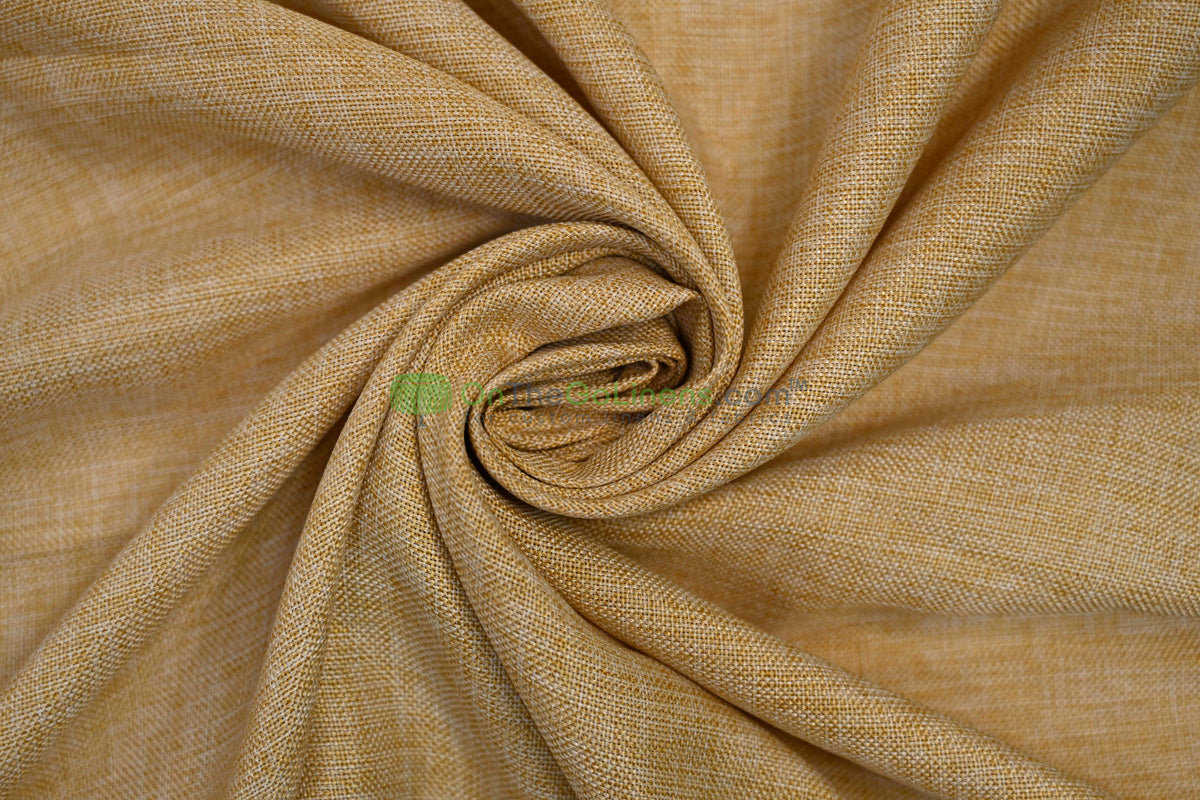 Vintage Linen Event Drapery Panels | Imitation Burlap Curtains | Washable 100% Polyester Burlap |