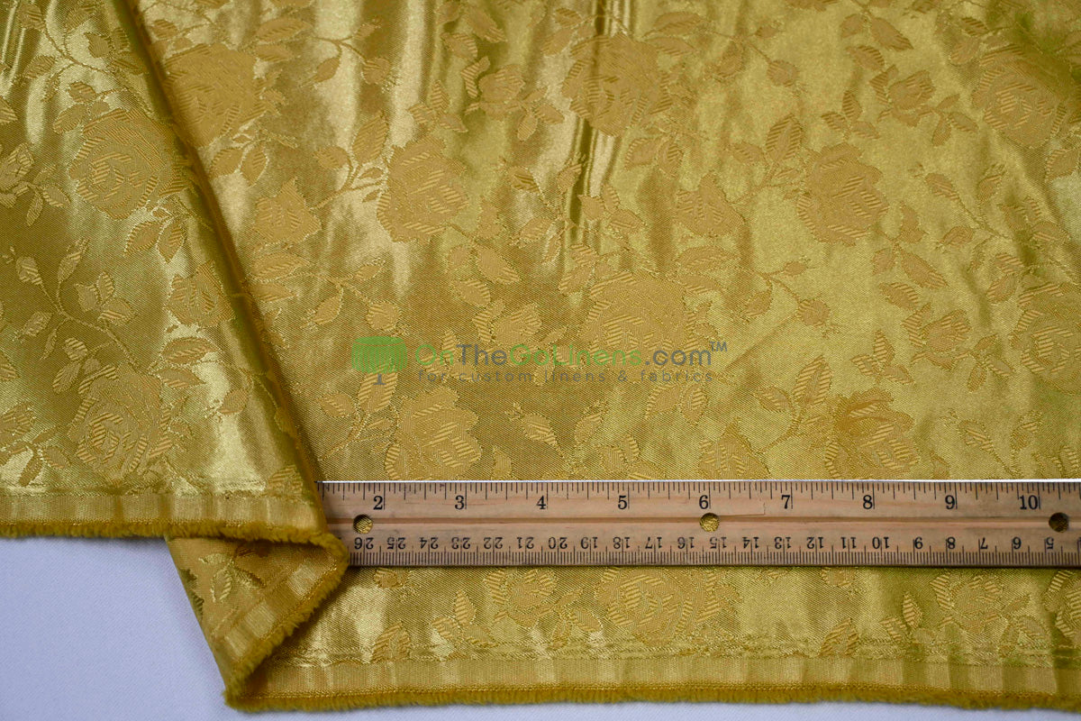 Floral Jacquard Satin Table Linens Isabella Floral Jacquard