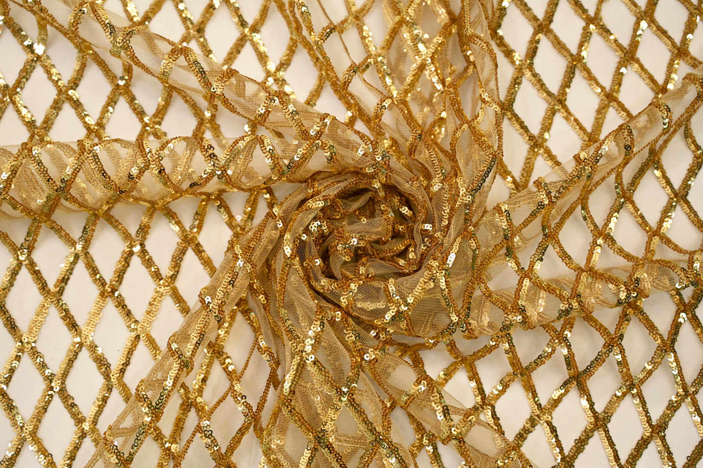 Luxury Glitz Mesh Embroidery Fabric | 52" Wide | Multiple Colors |