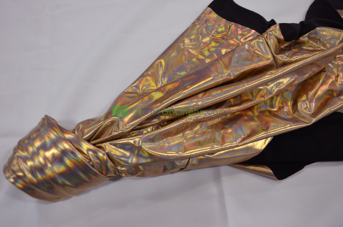 Metallic Hologram Foil Spandex Fabric by the Yard | Hologram Spandex Lame Fabric | 60" Wide |