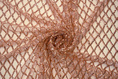 Luxury Glitz Mesh Embroidery Fabric | 52" Wide | Multiple Colors |